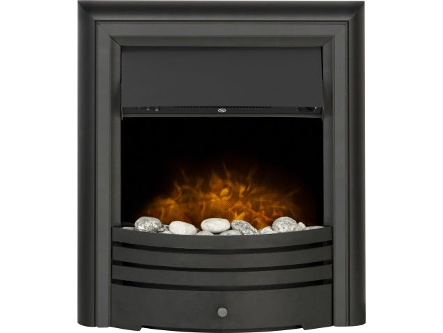 Adam Cambridge Pebble Electric Fire in Black