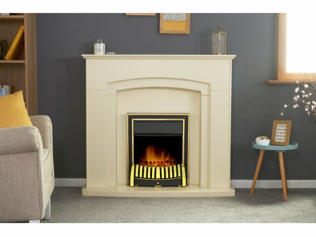 Adam Elan Electric Fire in Brass