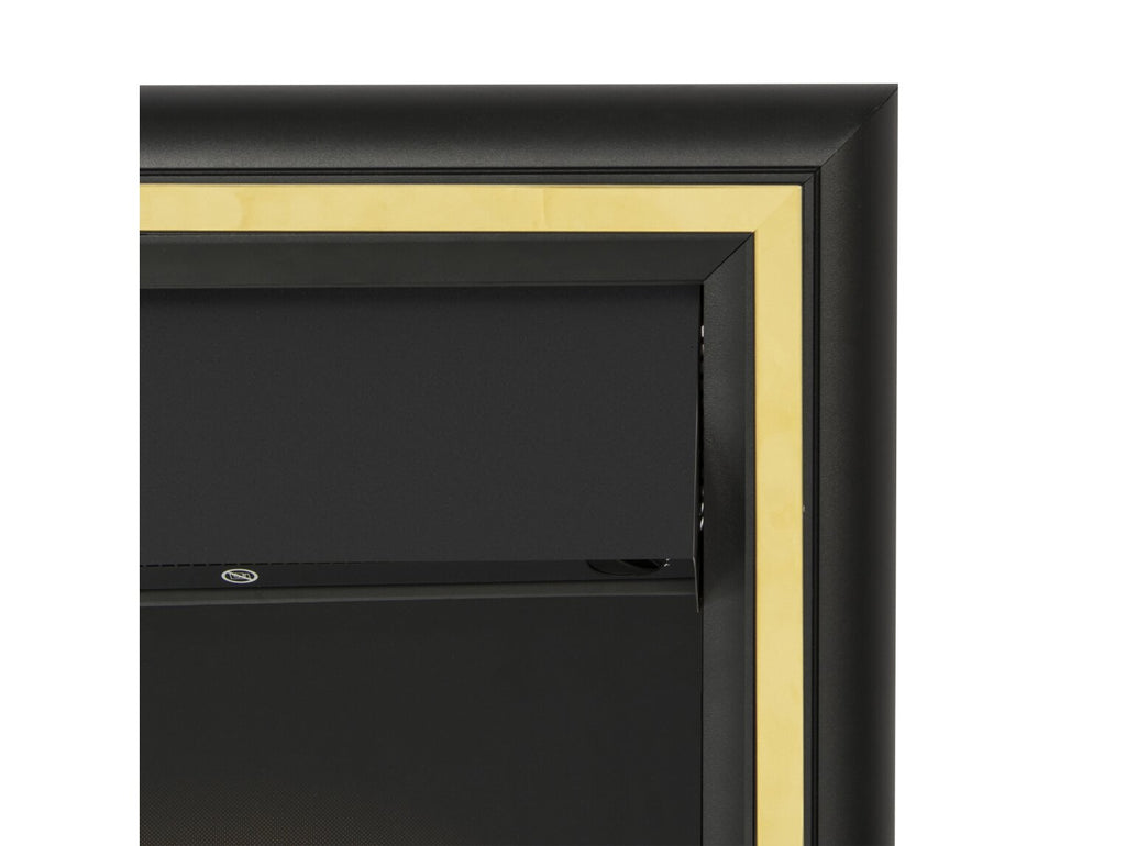 Adam Cambridge Coal Electric Fire in Black & Brass