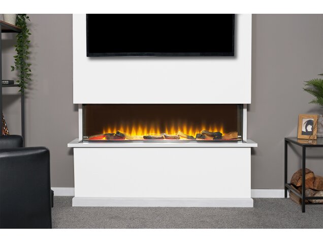 Adam Sahara Panoramic Media Wall Electric Fire, 51 Inch