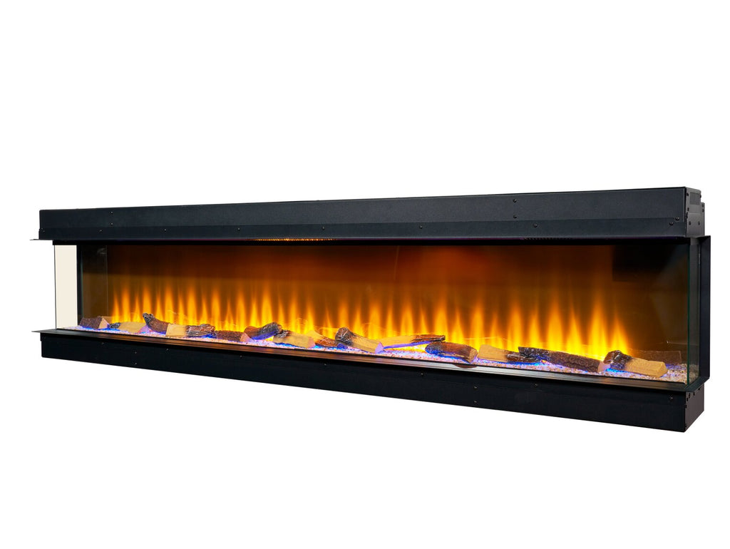 Adam Sahara Panoramic Media Wall Electric Fire, 81 Inch