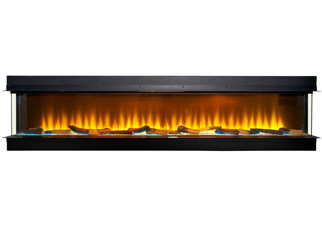 Adam Sahara Panoramic Media Wall Electric Fire, 81 Inch