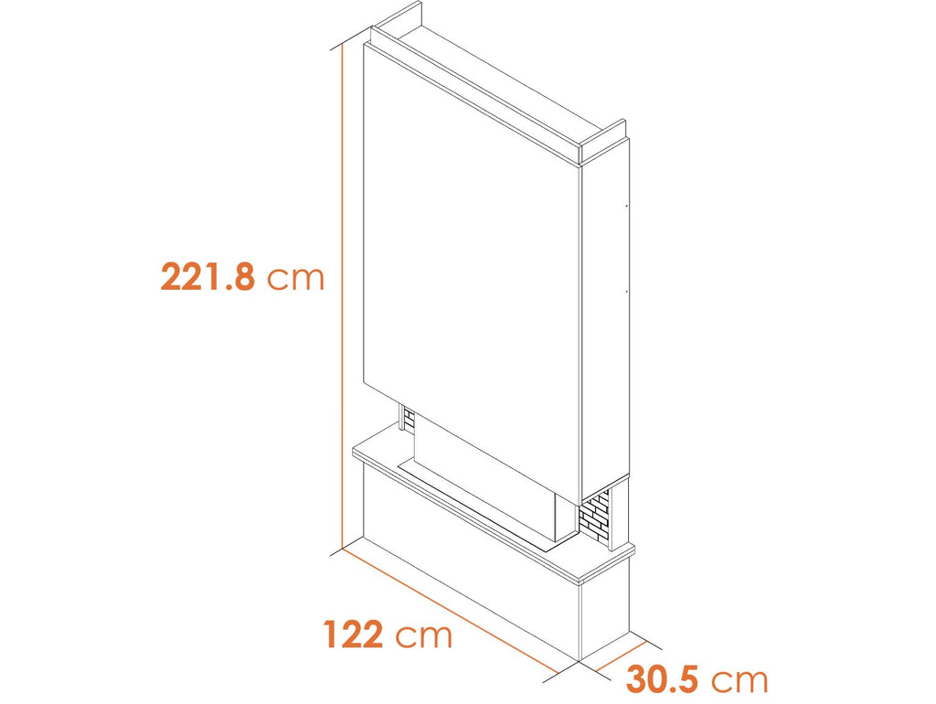 Adam Sahara Pre-Built Panoramic Media Wall 2 & Fire