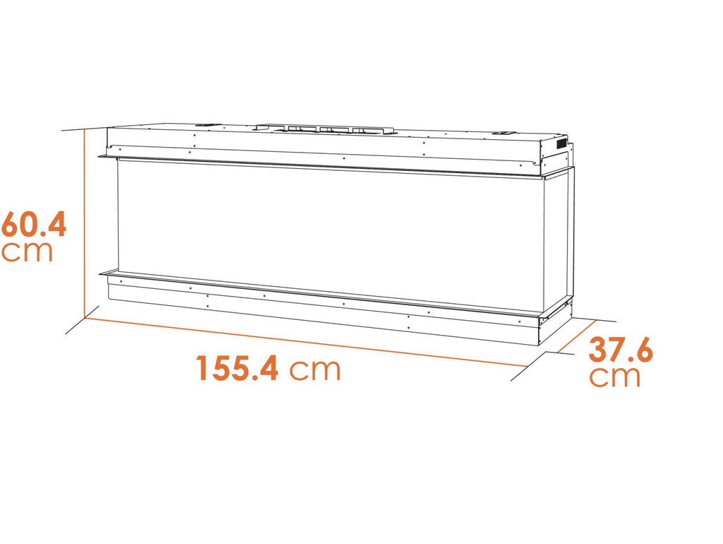 Acantha Ignis 1500 Panoramic Media Wall Electric Fire