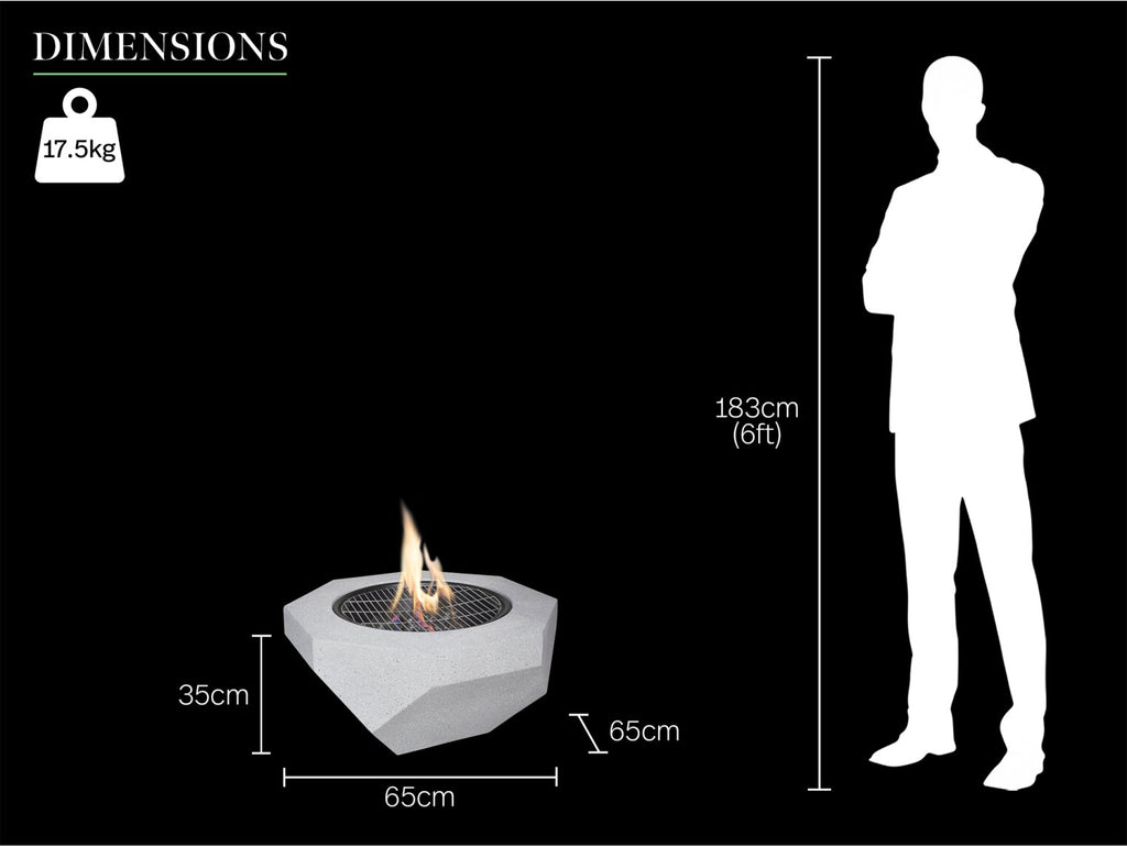 Field & Flame Rhoda Wood Burning BBQ Fire Pit