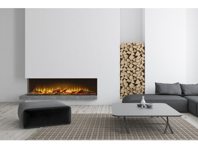 Acantha Aspire 125 Corner View Media Wall Electric fire