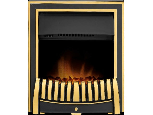 Adam Elan Electric Fire in Brass