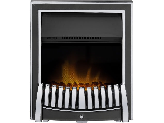 Adam Elan Electric Fire in Chrome