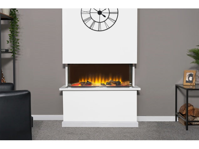 Adam Sahara Panoramic Media Wall Electric Fire, 31 Inch