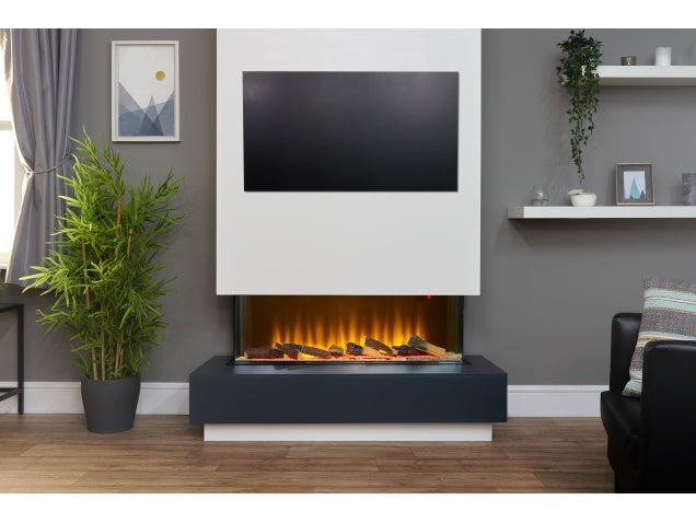 Adam Sahara Panoramic Media Wall Electric Fire, 42 Inch