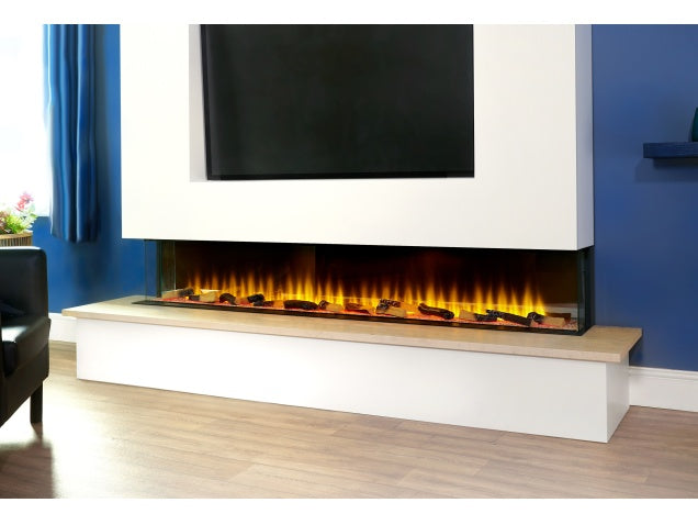 Adam Sahara Panoramic Media Wall Electric Fire, 81 Inch