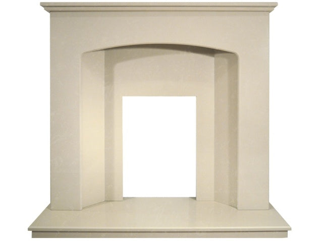 Valletta Roman Marble Fireplace with Downlights, 48 Inch